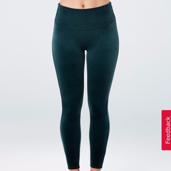 SPANX Pants - Spanx Green Velvet Leggings sz M